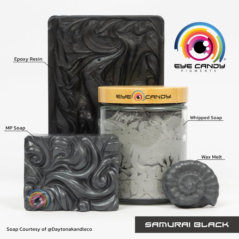 Eye Candy Pigments Premium Black Mica Powder - Samurai Black (25gr) - for Epoxy, Resin, Soap, Paint, Woodworking, Acrylic Pouring, Bath Bombs, Fishing Lures - DIY Arts and Crafts Additive - Image 3